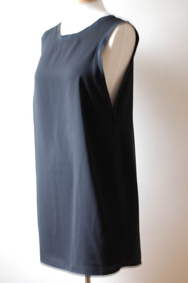 Black jersey slip dress