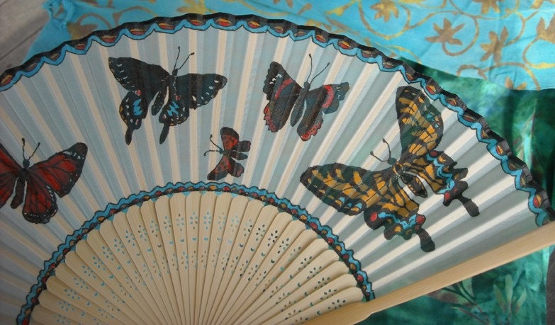 Silk Butterfly Fan