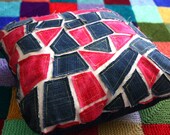 CRAZY Hot Pink DENIM Kitsch Cushion Pillow
