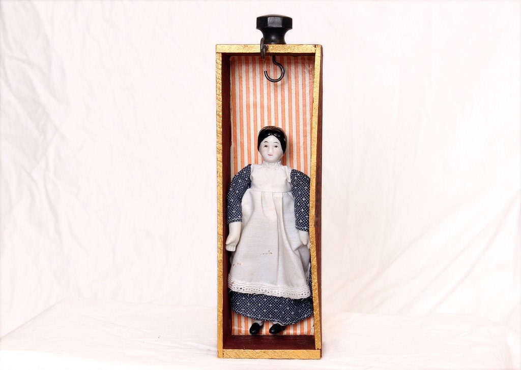 Porcelain Doll n' Antique Box Hook Thingy