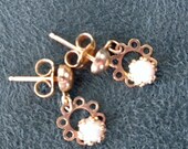 Opal Stud Dangle Earrings