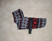 Knit-look Fleece dog coat w/ hood