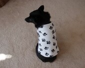 Fleece Paw Print Dog Coat