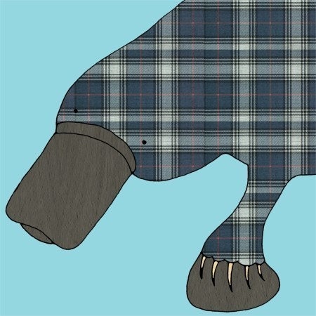 Plaidypus - Plaid Platypus 8x10 Art Print