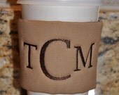 Custom Personalized Cup koozie Reusable Coffee Sleeve huggie cozy wrap 1 LINE TEXT
