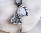 Silver Heart Locket Necklace