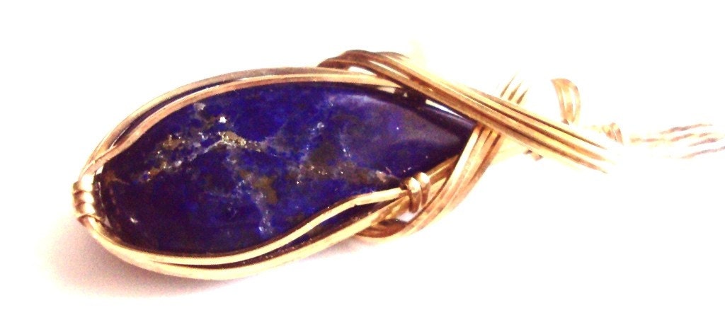 Queen Hanifa  Lapis Lazuli WireWrapped Pendant