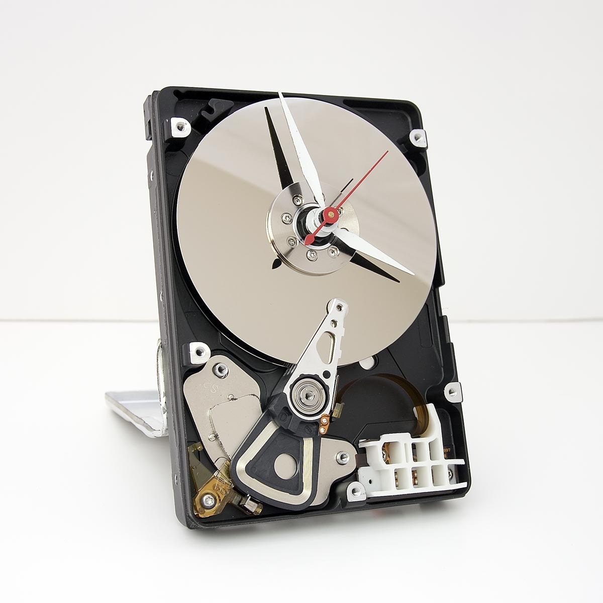 Recycled Computer hard drive clock