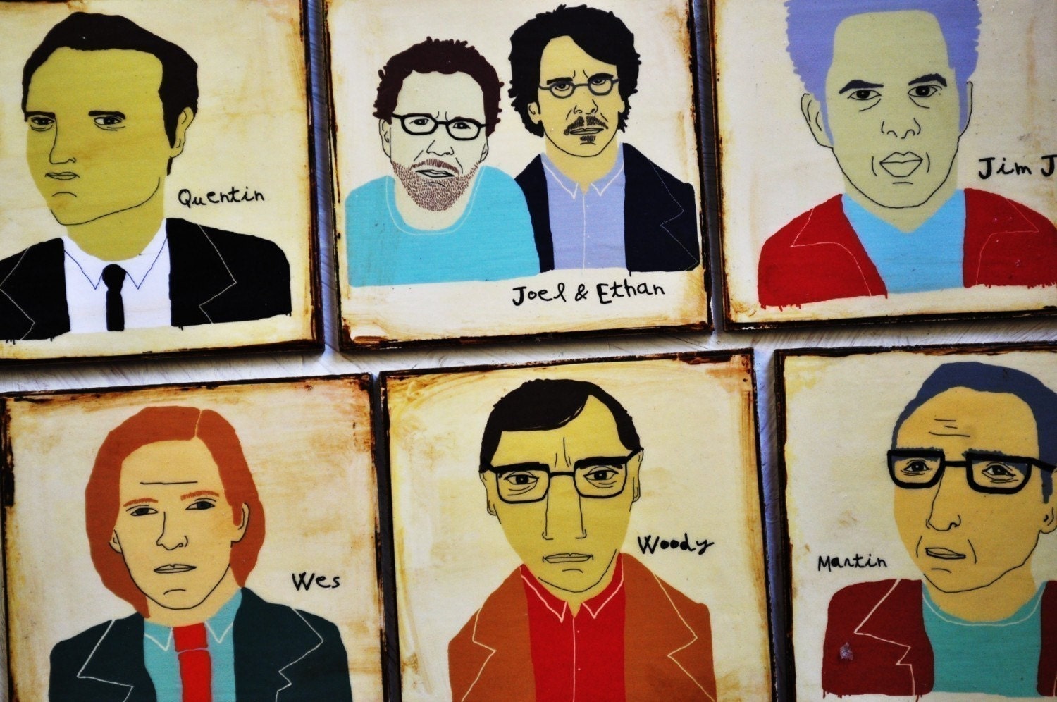 Set of 4 coasters- Build Your Own Favorite Directors