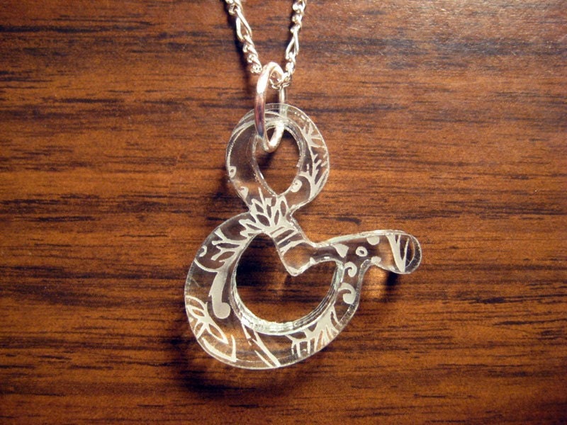 Etched Ampersand Necklace