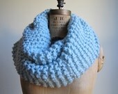 Super Snuggly Chunky knit cowl Pale Blue