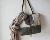 2-Tone Tote in Hemp and Olive