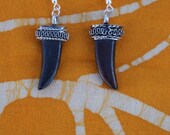 Nepalese Black Water Buffalo Bone Earrings