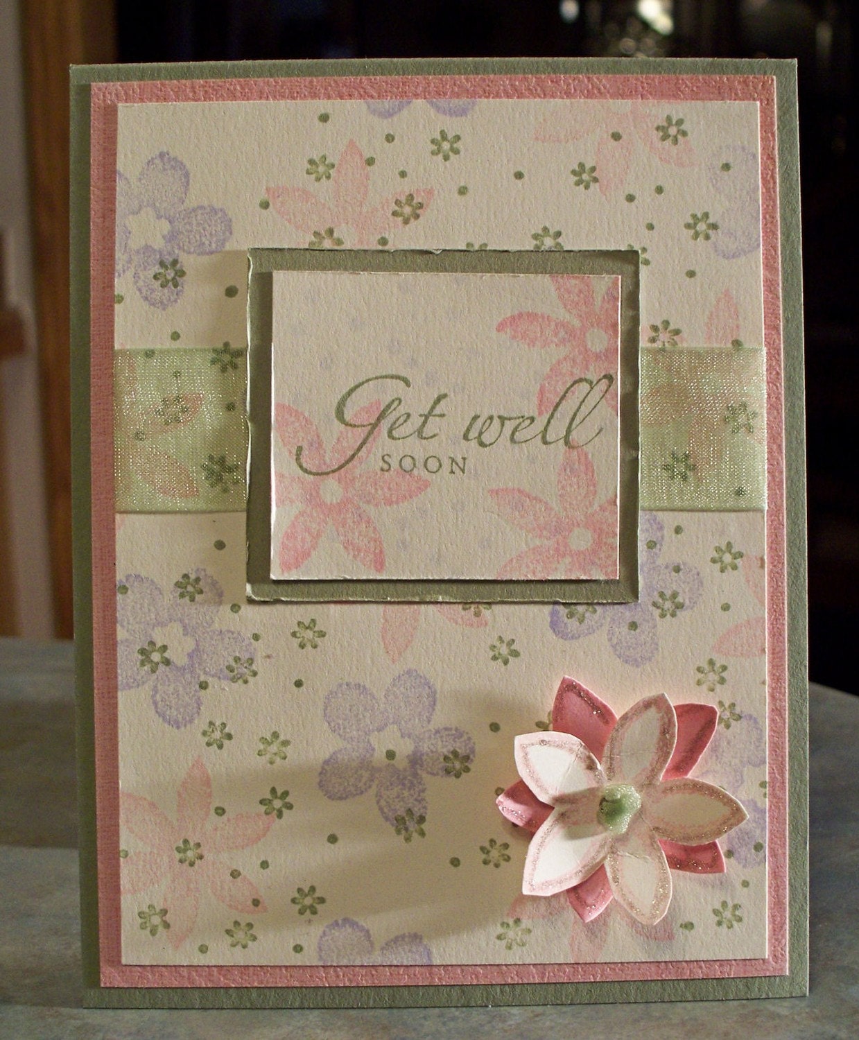 Get Well Soon Card, Stampin Up Sincere Salutations