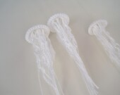 Three Tiny Moon Jellyfish in Cotton and Silk