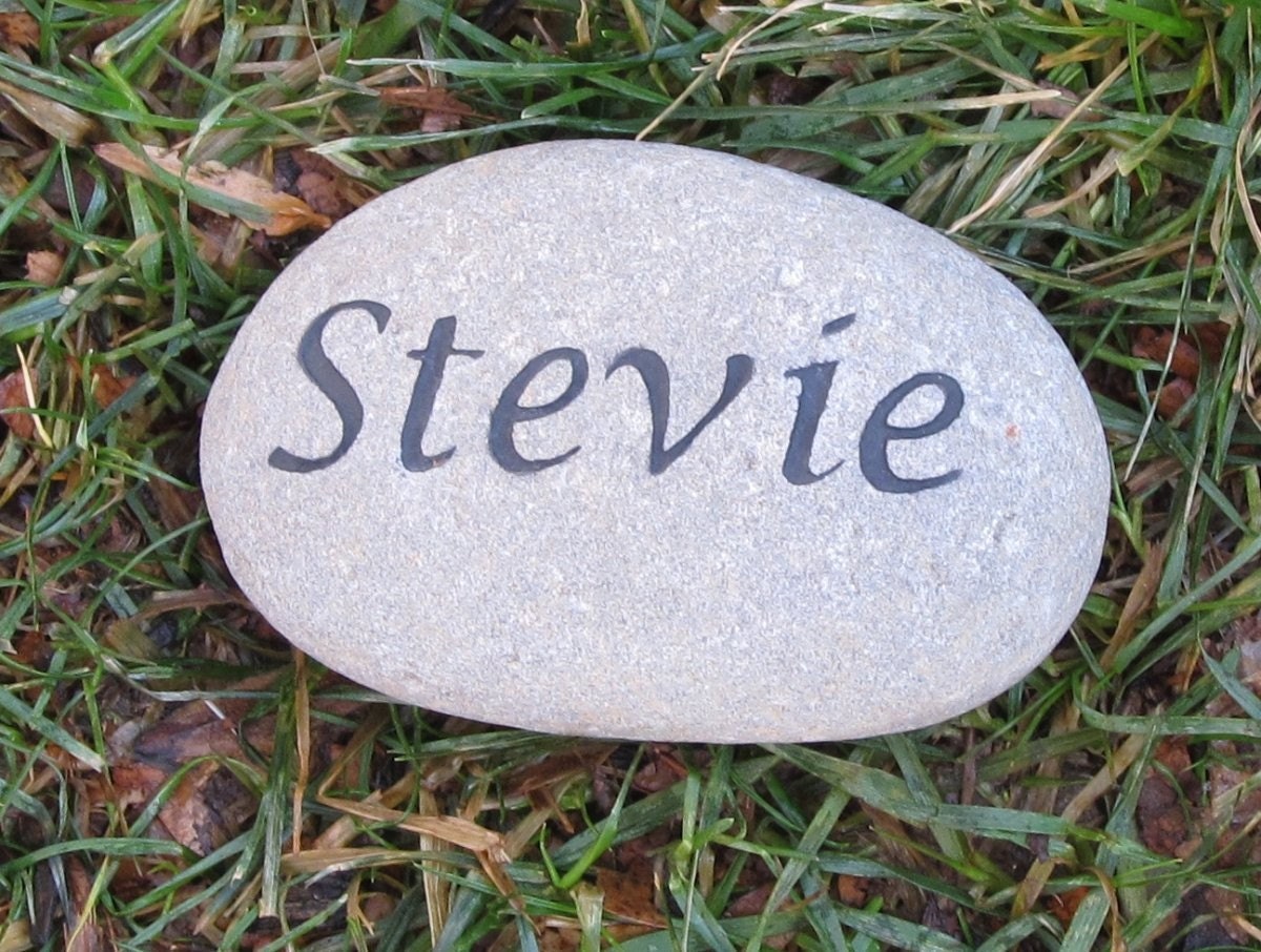 Dog Cat Pet Memorial River Stone Rock