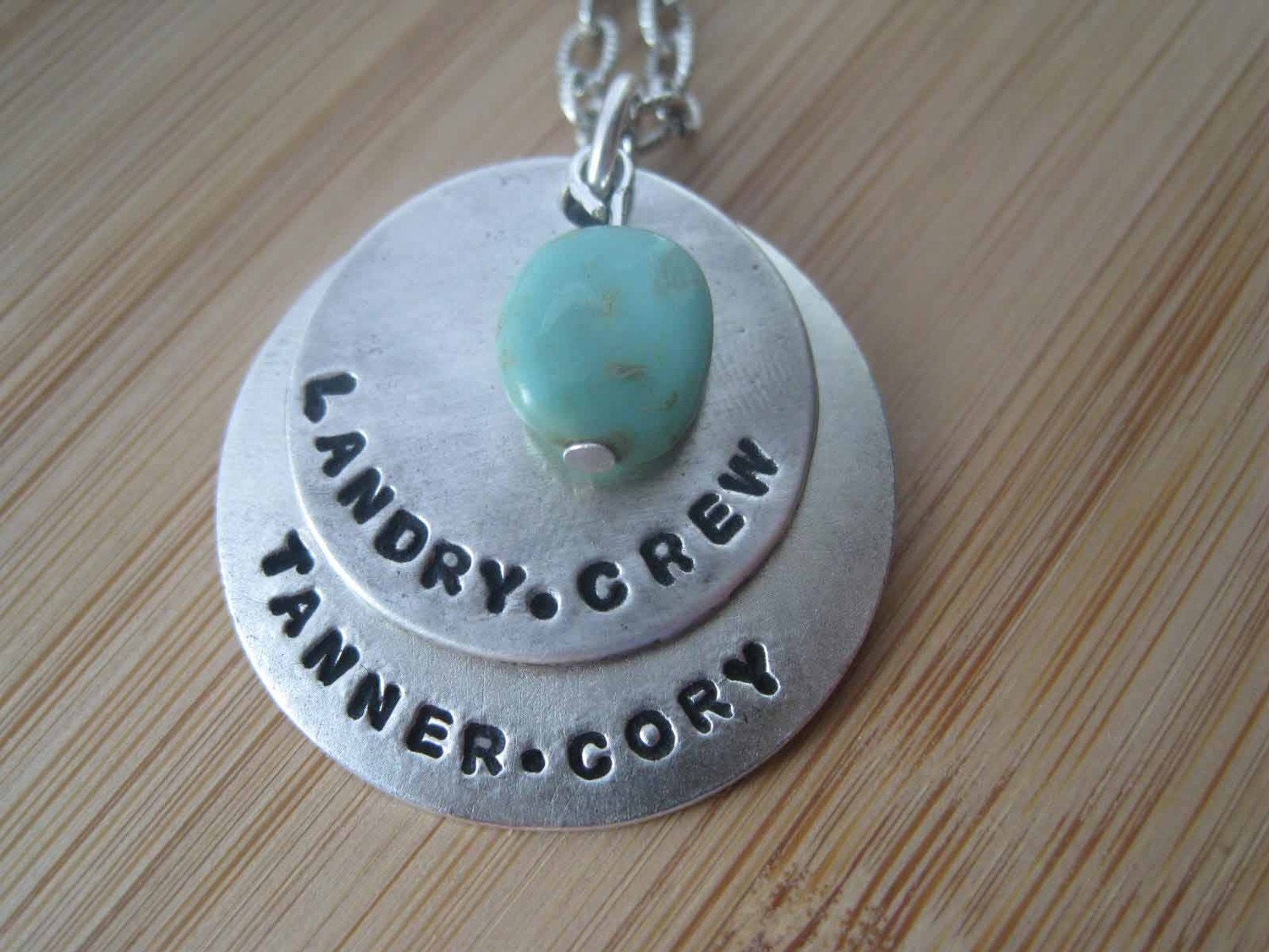 Silver custom Mother's Necklace - We Will All Ways Be Together - Silver Customizable Necklace
