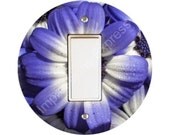 Blue Daisy Flower Decora Rocker Switch Plate Cover