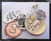 Mixed Up Metal Charms with Initial, Baby, Kids, Family, and Tree Charm