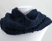 Organic Cotton Cowl - EcoCessory Diamonds Forever - Dark Blue
