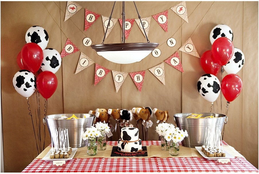 WESTERN COWBOY Birthday Party - Coordinating Cowboy Printables - Customized Printable Package