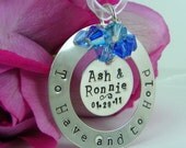 Personalized Wedding Bouquet Charm -- To Have and to Hold -- hand stamped and personalized in sterling silver