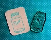 ball mason jar clear polymer rubber stamp