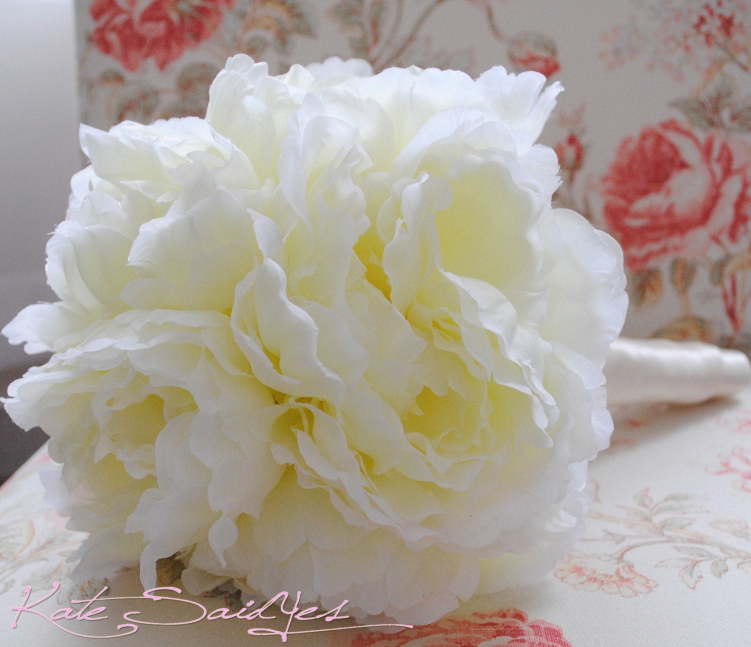 Cream Peony Wedding Bouquet