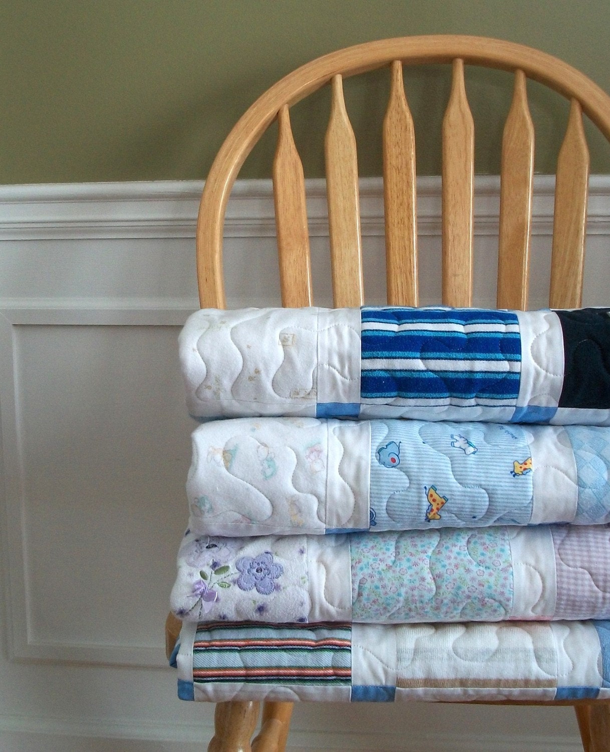 BABY CLOTHES Quilt Heirloom Memory Custom Order - Using Your Baby Clothes