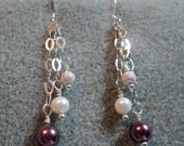 Purple Elegance Sterling Chandelier Earrings