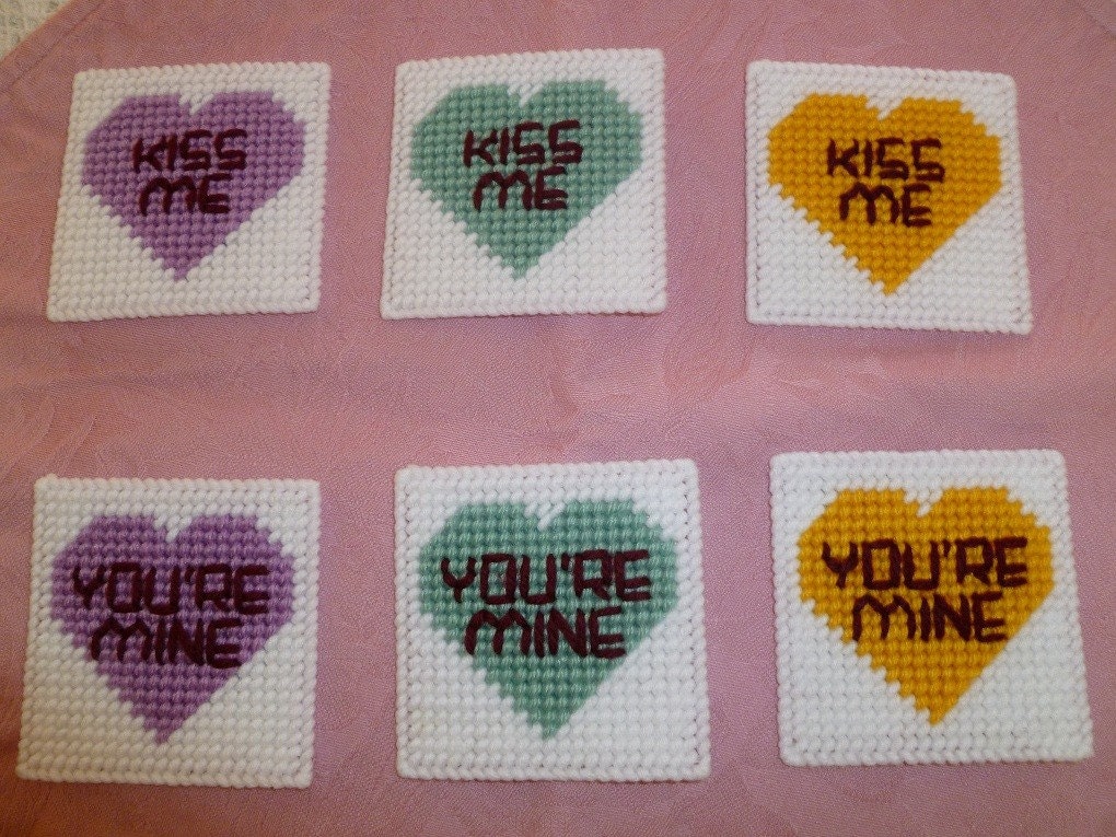 Set of 6 Valentine's Heart Coasters