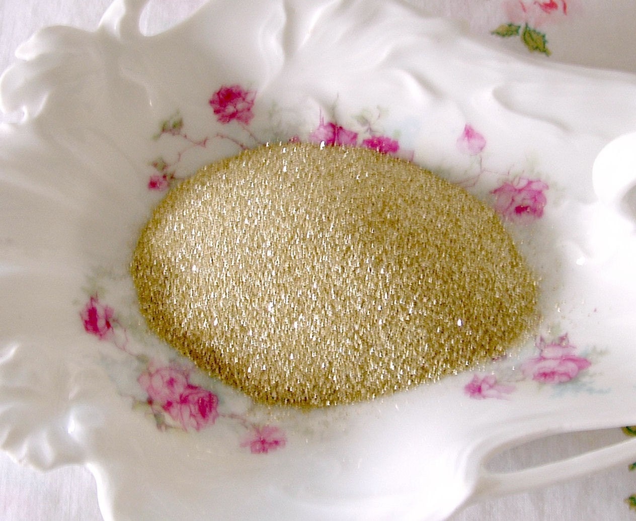 2 oz 80 grit Chunky GOLD Vintage German Glass Glitter Made with Real Silver ECS