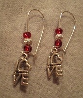 What's Love Got to do With It -- dangle earrings, Hand made