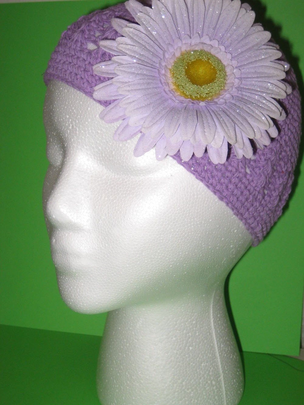 Girls Lavender Crochet Hat
