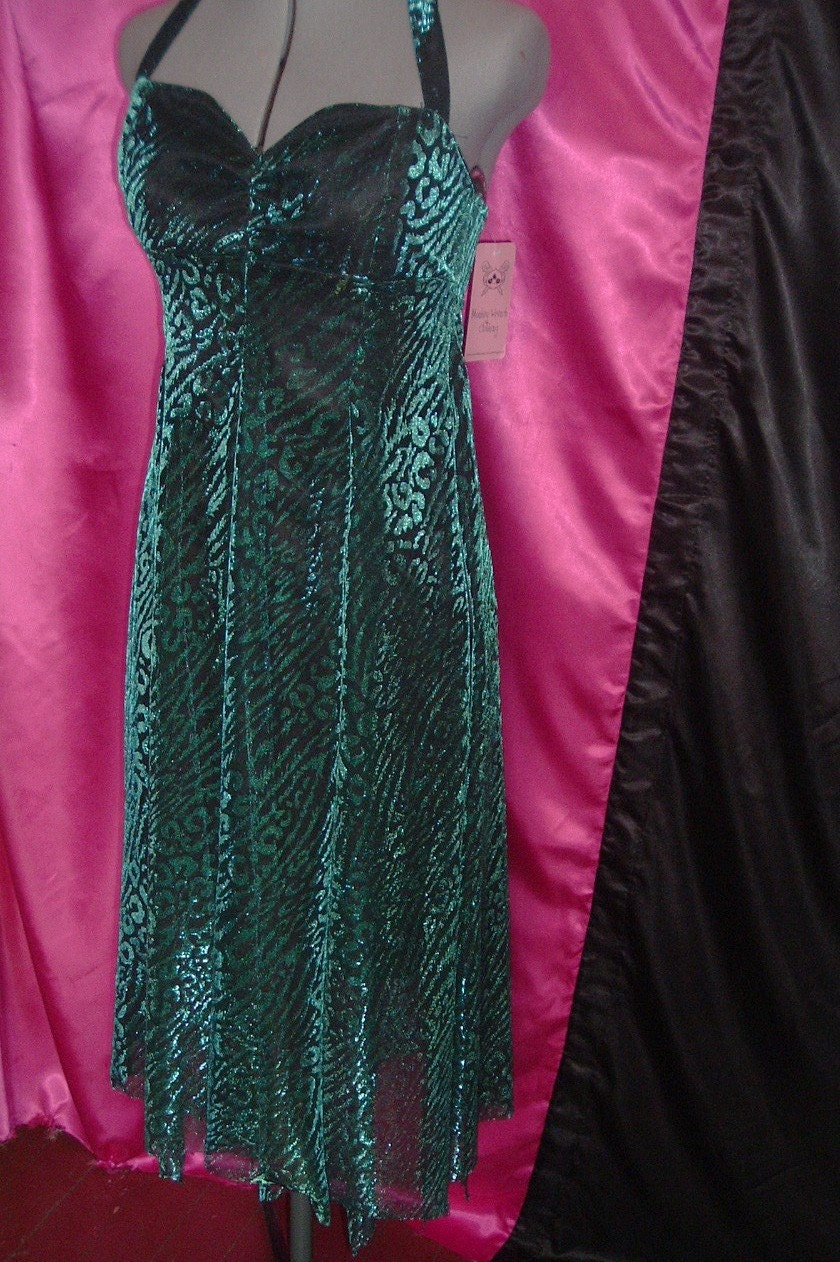 Black Wiggle Dress with Leopard Print - "The Starlet"