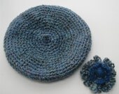 Crochet Beret Tam with Detachable Flower