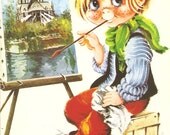 Romantic Painter Vintage Spanish Postcard