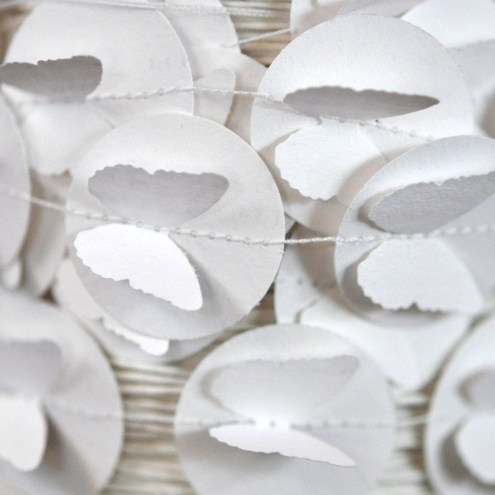 Snow Butterflies Paper Garland