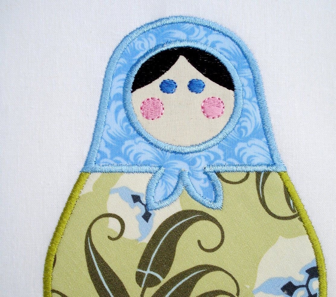 Machine Embroidery Applique Design - Matryoshka - Babushka - 4x4 and 5x7