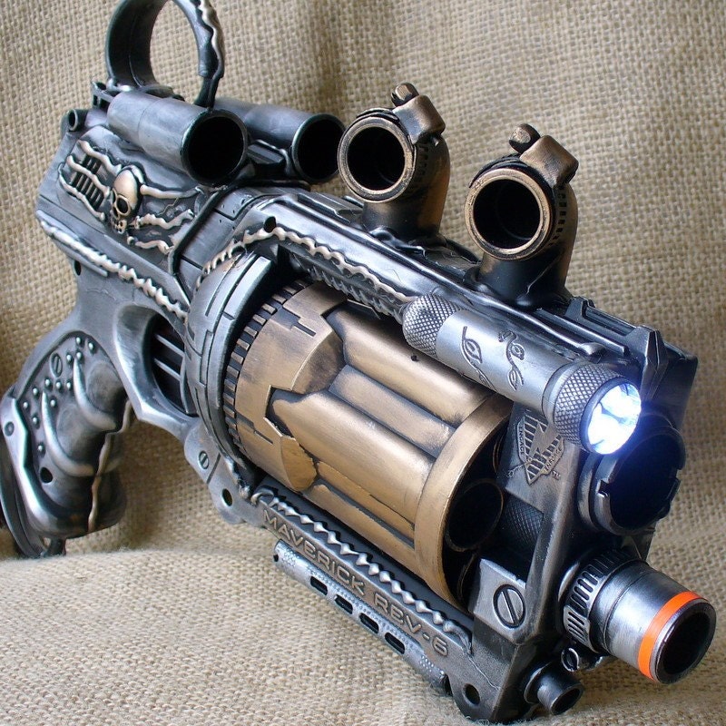 Steampunk Gun Nerf Maverick N-Strike Victorian Gothic