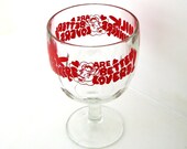 Vintage Kitsch - "Milk Drinkers Are Better Lovers" Sexy Drinking Glass - Funny Retro Cup - Humorous Words in Red Bubble Letters