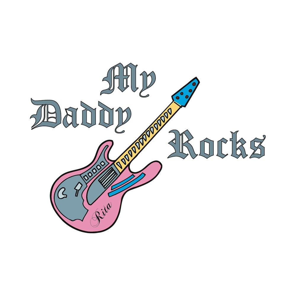 Personalized Girl Daddy Rocks Onesie/T-Shirt