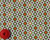 SALE Sweet Tooth by Anthology - Diamond Stripe in Green-Brown-Orange - 1 yard listing