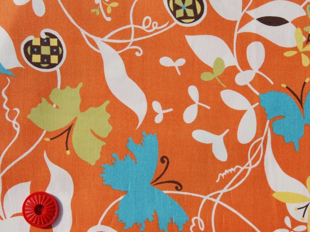 SALE - Chrysalis by Sanae for Moda - Emergence in Orange - 1 yard listing