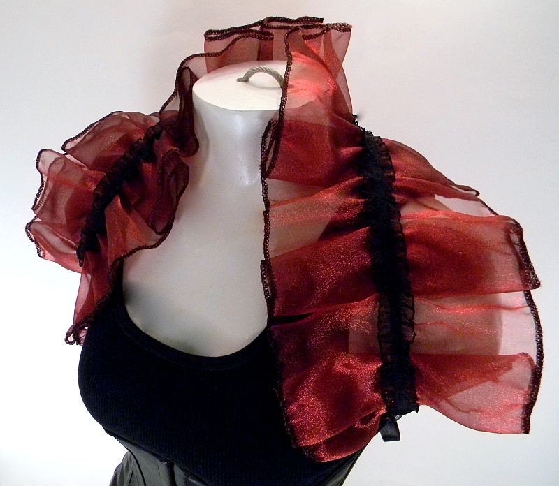 Red Organza Opera Shrug