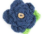 Eco Friendly Organic Cotton Crocheted Flower Hair Clip