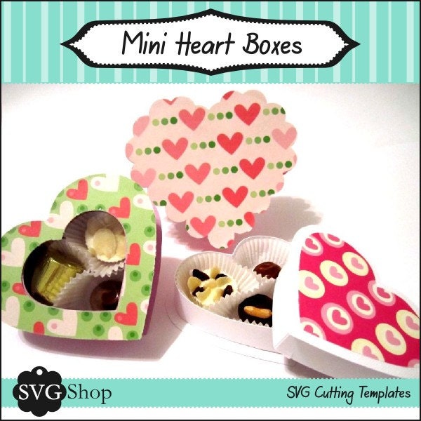 Mini Heart Boxes SVG Set
