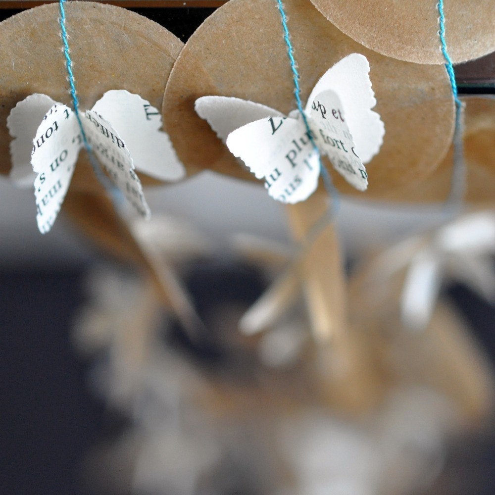 Wax Paper Garland French Butterflies