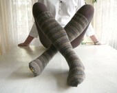 Brown Blended Gray Orange Yellow Socks