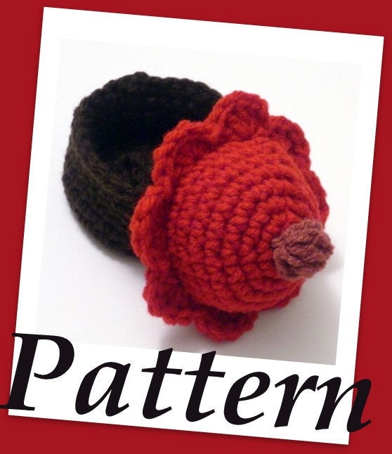 How to Crochet a Cupcake trinket box PDF pattern